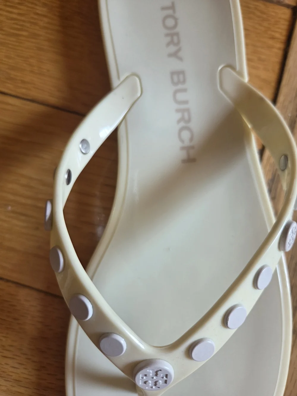 Tory Burch studded jelly flip flops thong sandals